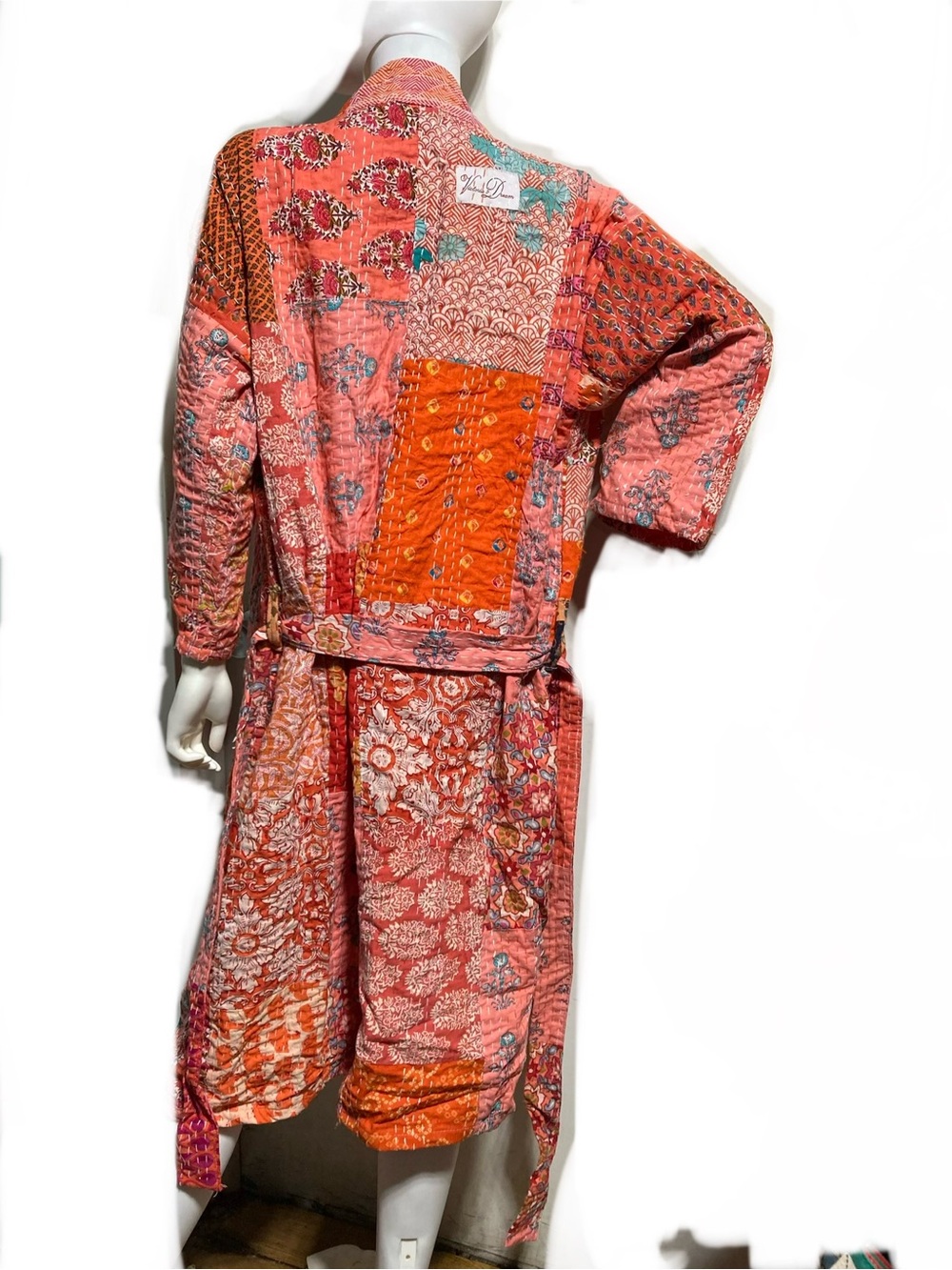 Indian Kantha Embroidered Robe - Picture 7 of 9